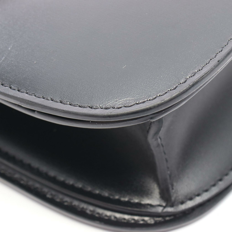 CELINE 經典 Box 中型單肩包 164173DLS 黑色皮革 二手 女士-6