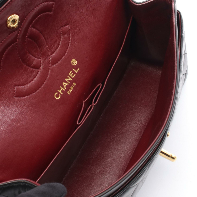 香奈兒 (CHANEL) Matelasse Paris 限量版 W 翻蓋鏈條肩背包 A03570 羊皮 BK 二手-2