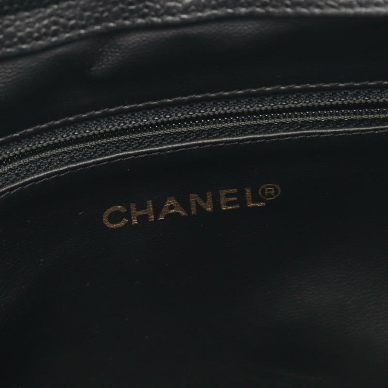 香奈兒三重COCO標誌鏈單背包 A03675 黑色皮革 二手 金色五金 CC-3