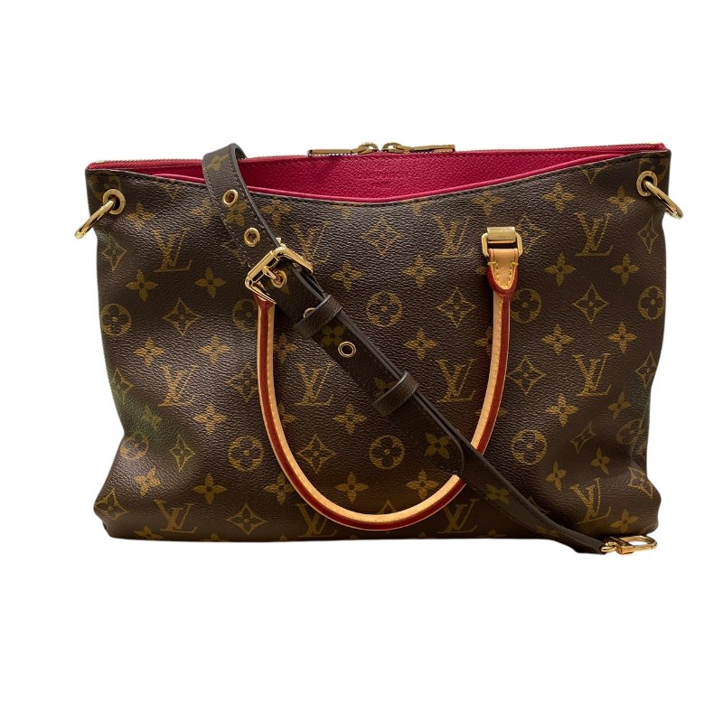 LOUIS VUITTON 路易威登 M41175 PALLAS MM 兩用包 PVC帆布 老花 粉色-0