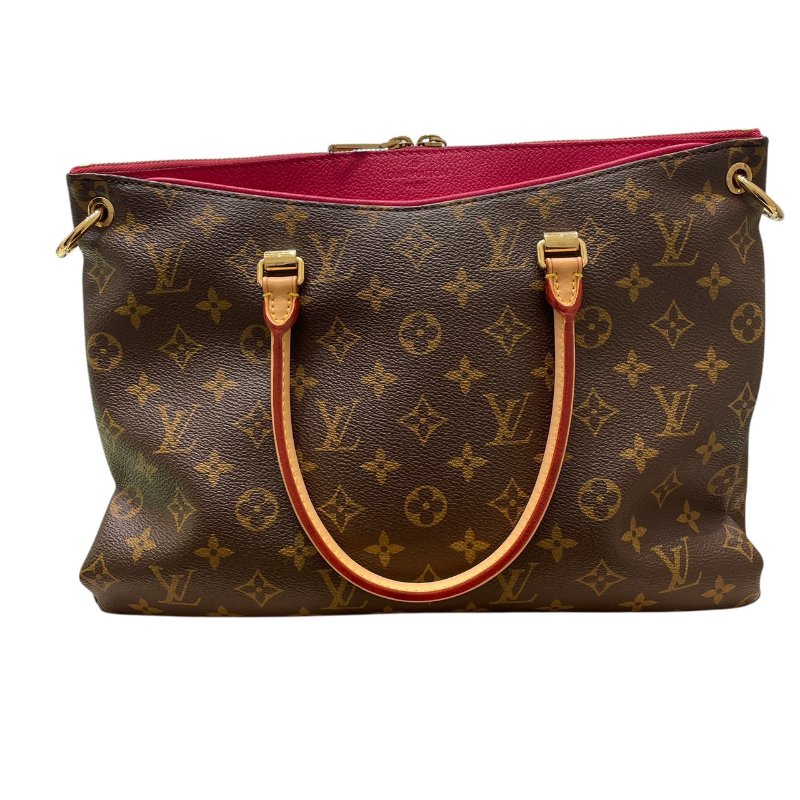 LOUIS VUITTON 路易威登 M41175 PALLAS MM 兩用包 PVC帆布 老花 粉色-1