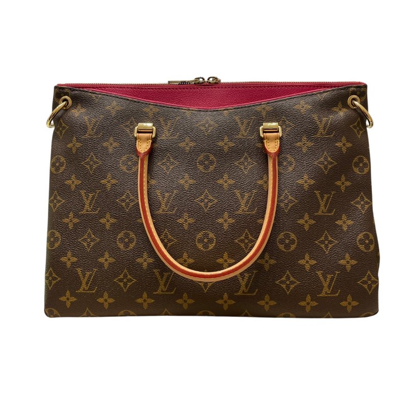 LOUIS VUITTON 路易威登 M41175 PALLAS MM 兩用包 PVC帆布 老花 粉色-2