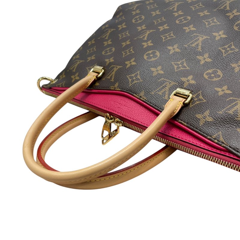 LOUIS VUITTON 路易威登 M41175 PALLAS MM 兩用包 PVC帆布 老花 粉色-10
