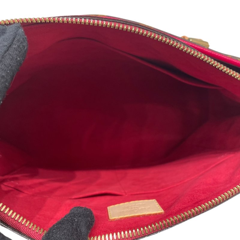 LOUIS VUITTON 路易威登 M41175 PALLAS MM 兩用包 PVC帆布 老花 粉色-11