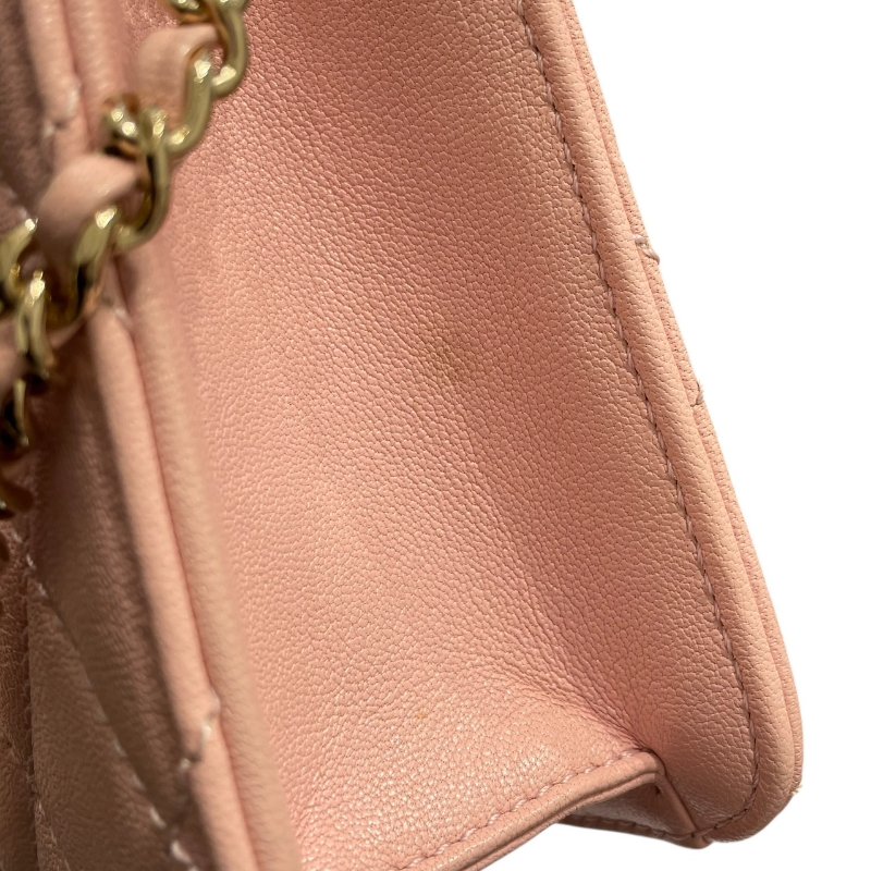 CHANEL 香奈兒 A93221 BEAUTY LOCK 側背包 皮革 粉色 金釦-11