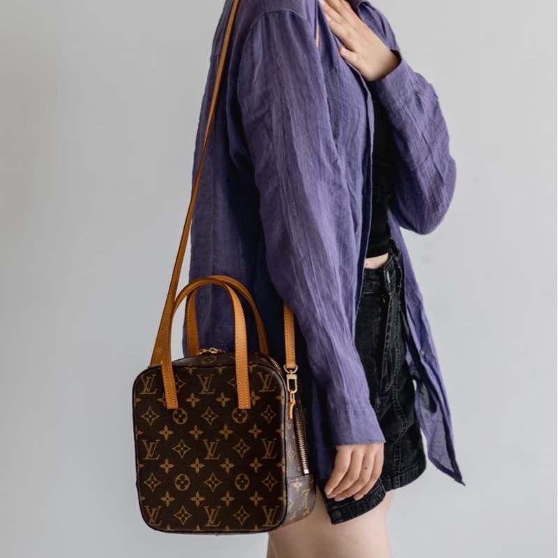 「JL精品代購」9新 LV 老花飯盒包-1