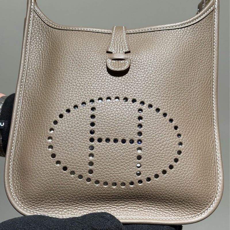 【全新現貨】Hermès Evelyne 23 K刻 大象灰金扣-7