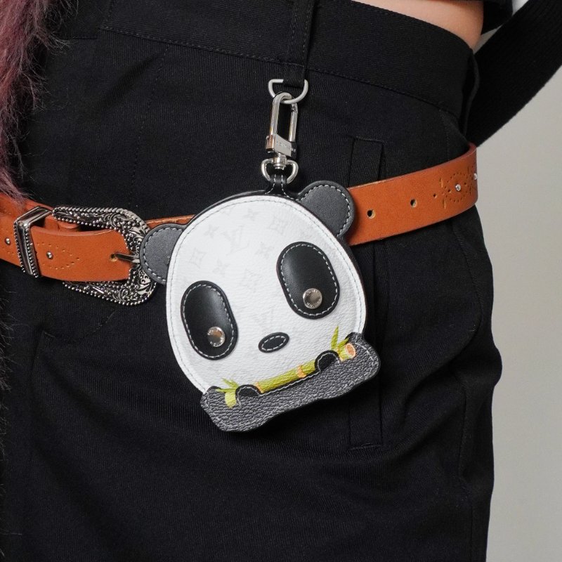 Louis Vuitton Panda 帆布手袋吊飾(M03397-黑白)-0