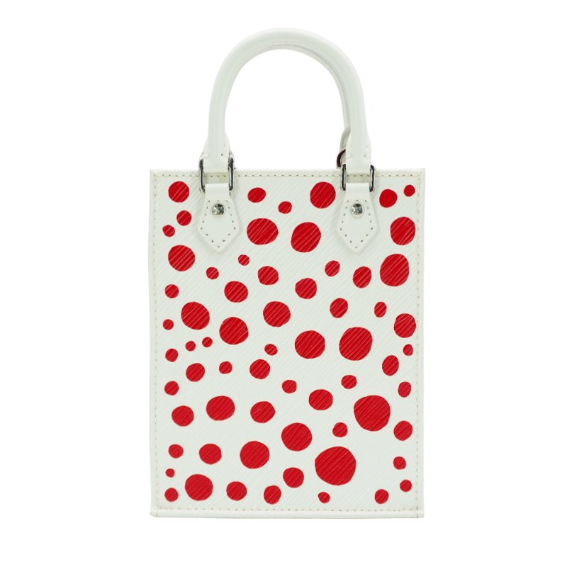 Louis Vuitton x YK 草間彌生 展示品 EPI皮革斜背手機包(M81986-白紅)-2
