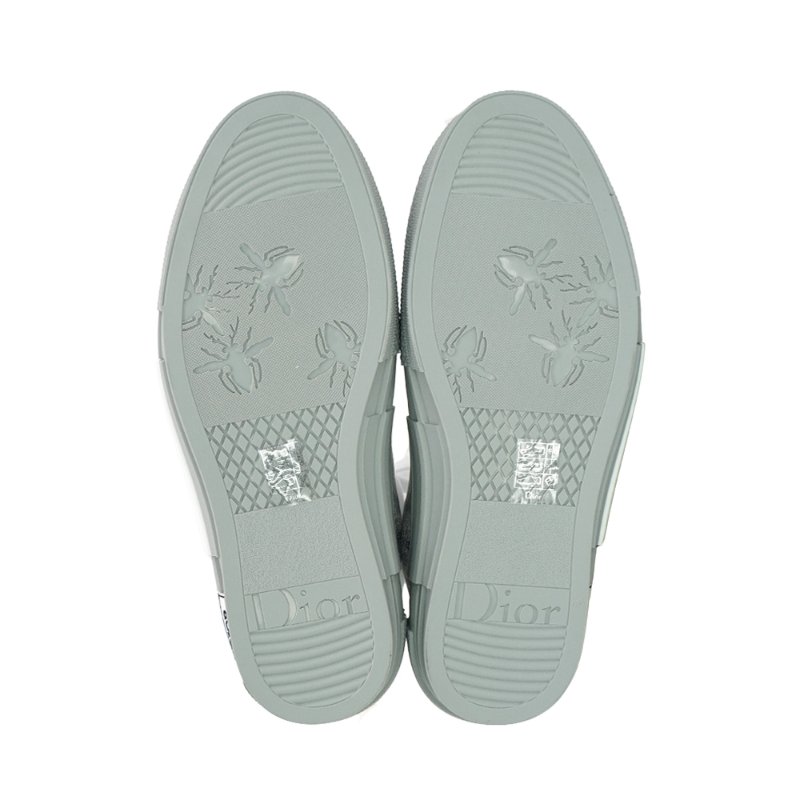 Dior Oblique緹花帆布高筒休閒鞋#42(白/灰)-4