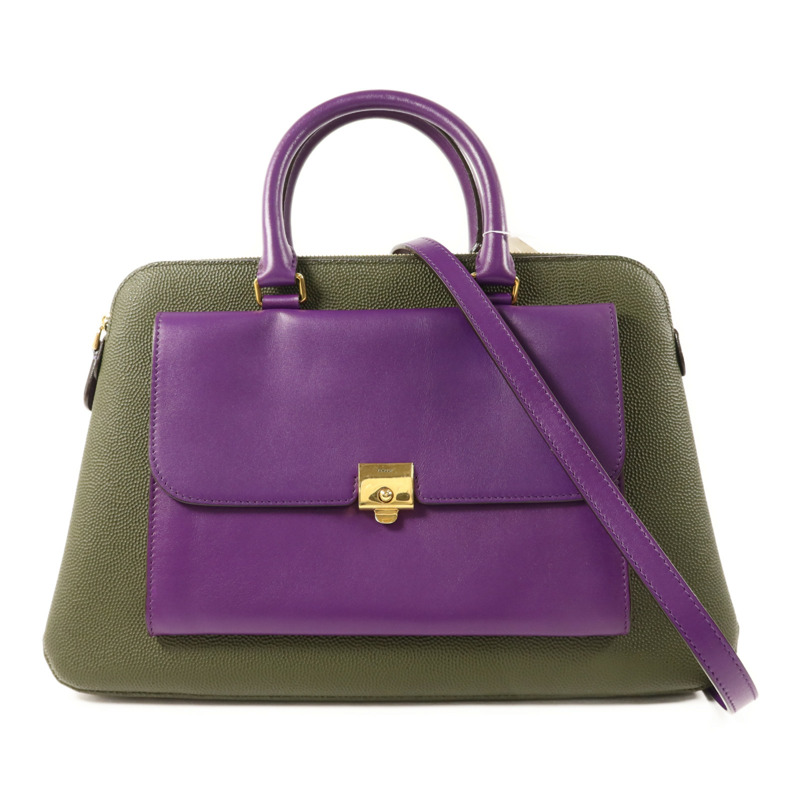 BALLY 牛皮皮革2Way Shoulder Bag金扣手挽肩背兩用袋-0