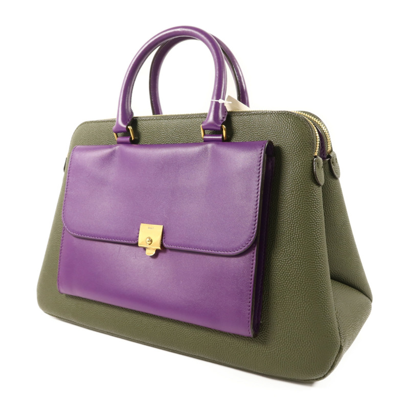 BALLY 牛皮皮革2Way Shoulder Bag金扣手挽肩背兩用袋-2