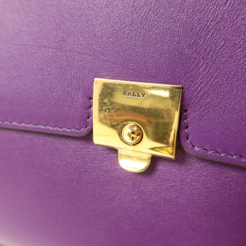 BALLY 牛皮皮革2Way Shoulder Bag金扣手挽肩背兩用袋-9