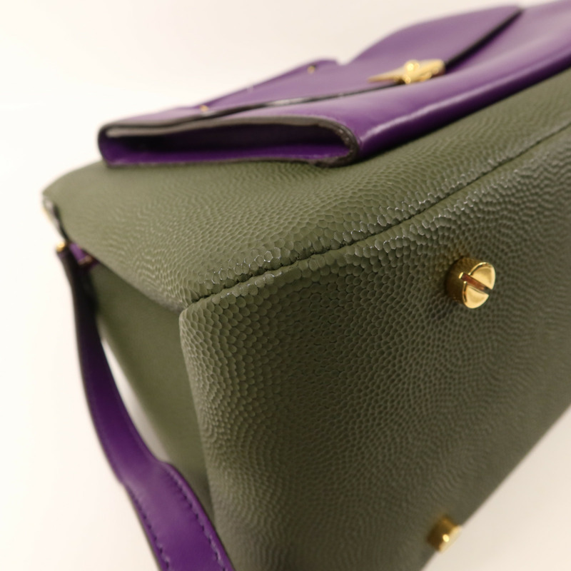 BALLY 牛皮皮革2Way Shoulder Bag金扣手挽肩背兩用袋-11