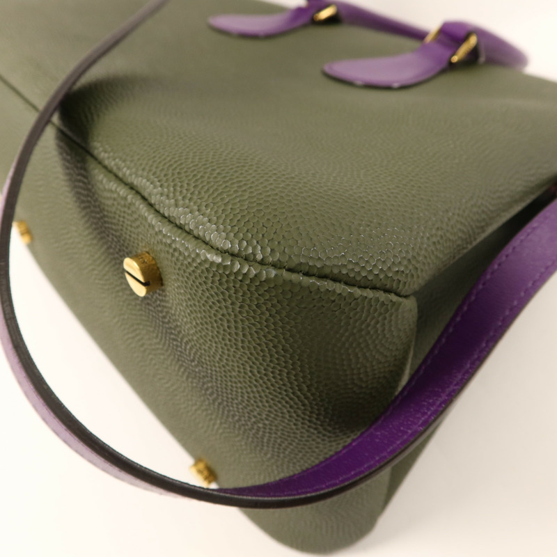 BALLY 牛皮皮革2Way Shoulder Bag金扣手挽肩背兩用袋-12