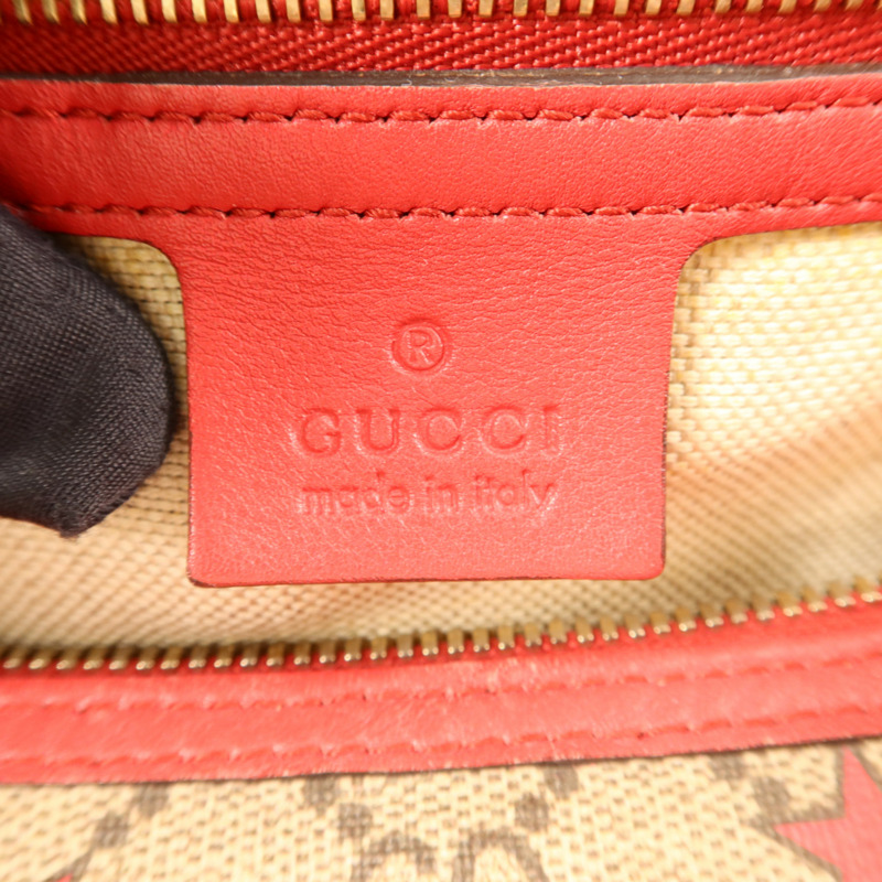GUCCI 塗層帆布Boston Bag金扣手挽袋-6