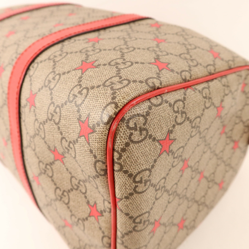 GUCCI 塗層帆布Boston Bag金扣手挽袋-10