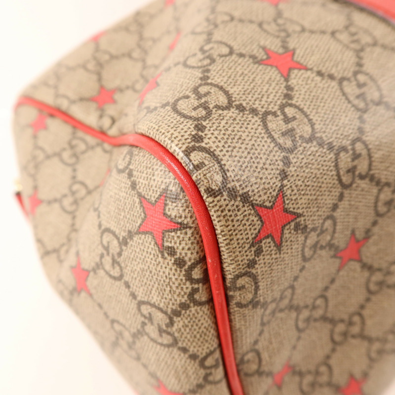 GUCCI 塗層帆布Boston Bag金扣手挽袋-11