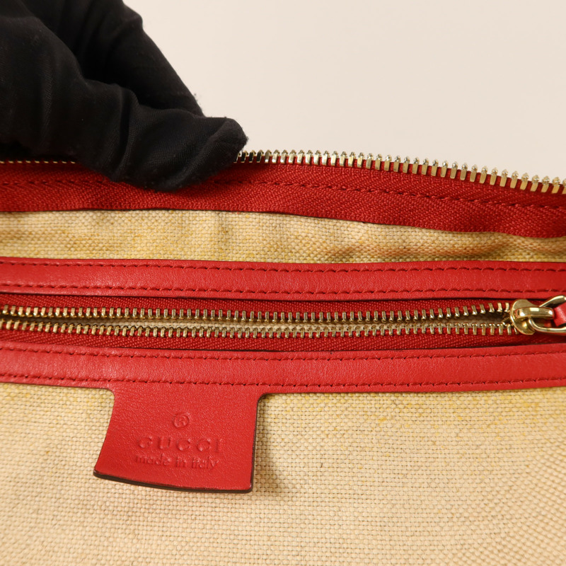 GUCCI 塗層帆布Boston Bag金扣手挽袋-16