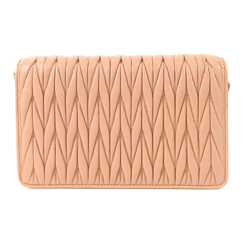 Miu Miu 羊皮皮革Mateiasse Delice銀扣鏈帶肩背袋-1