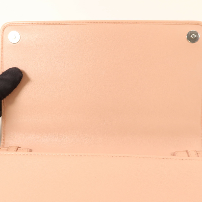 Miu Miu 羊皮皮革Mateiasse Delice銀扣鏈帶肩背袋-8