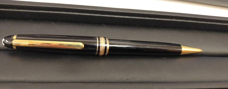 真品MONTBLANC 萬寶龍 Meisterstück 大師傑作（大班）鍍黃金經典原子筆-3