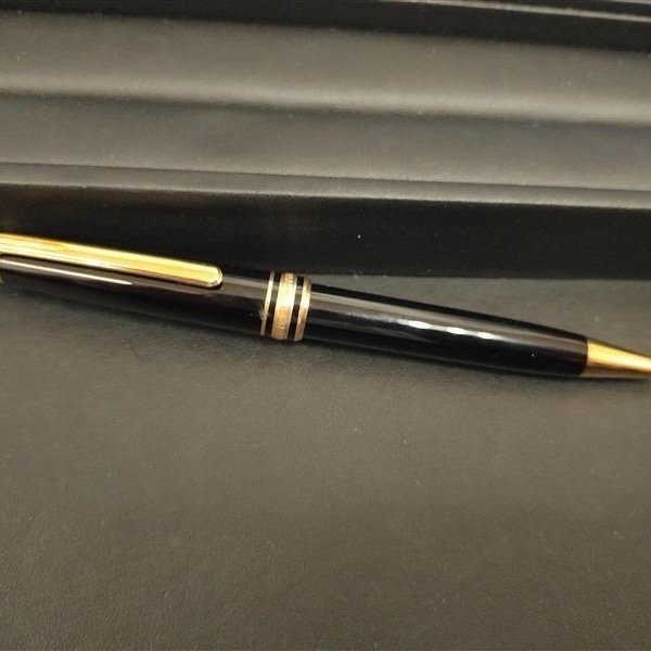 真品MONTBLANC 萬寶龍 Meisterstück 大師傑作（大班）鍍黃金經典原子筆-4