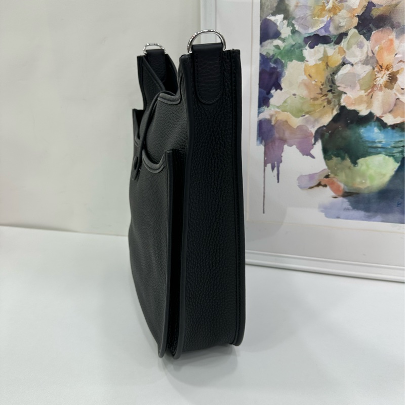 Hermes 愛馬仕Evelyne 29黑銀 K刻 全新 日本購證-3
