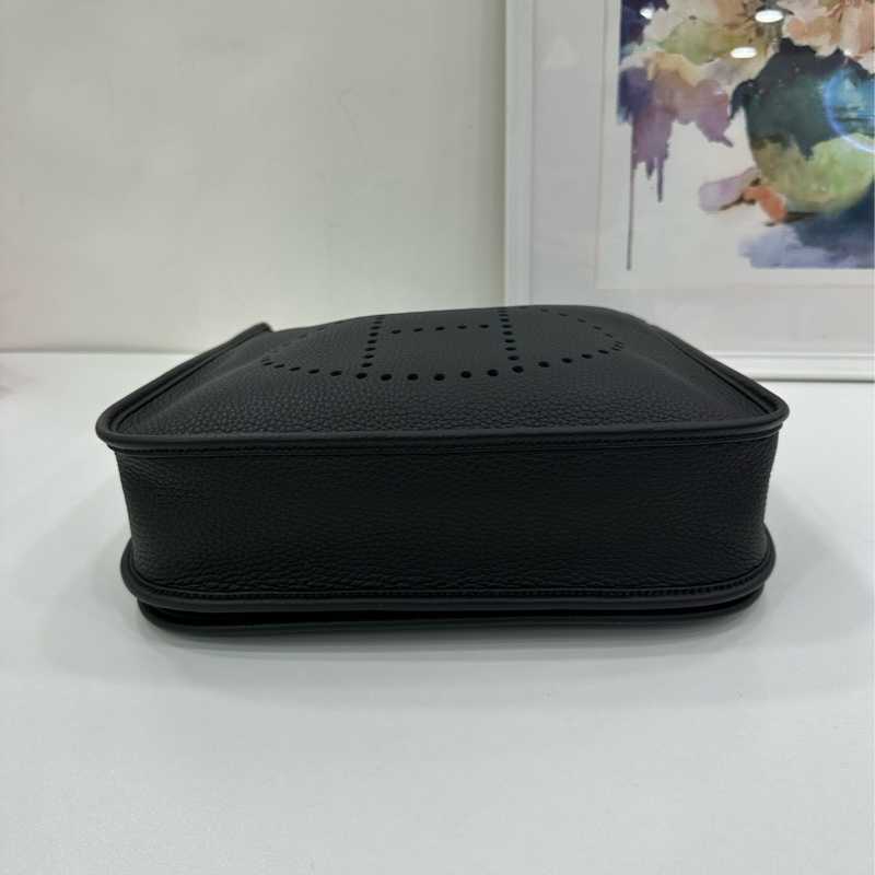 Hermes 愛馬仕Evelyne 29黑銀 K刻 全新 日本購證-5