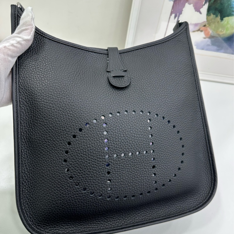 Hermes 愛馬仕Evelyne 29黑銀 K刻 全新 日本購證-6
