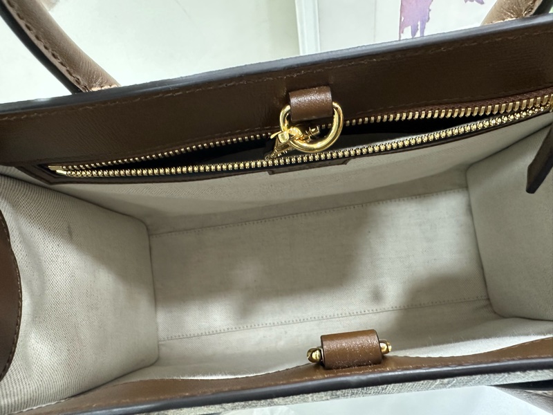 Gucci古馳 Retro棕色老花托特包黑標039 閒置未使用品 有購證-3