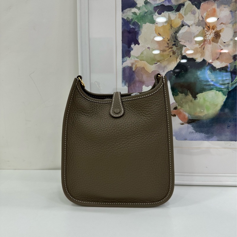 Hermes/愛馬仕mini伊芙琳 大象灰 K刻 全新有購證-2