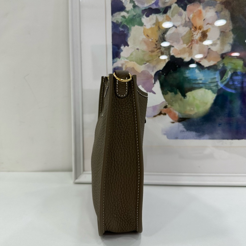 Hermes/愛馬仕mini伊芙琳 大象灰 K刻 全新有購證-3