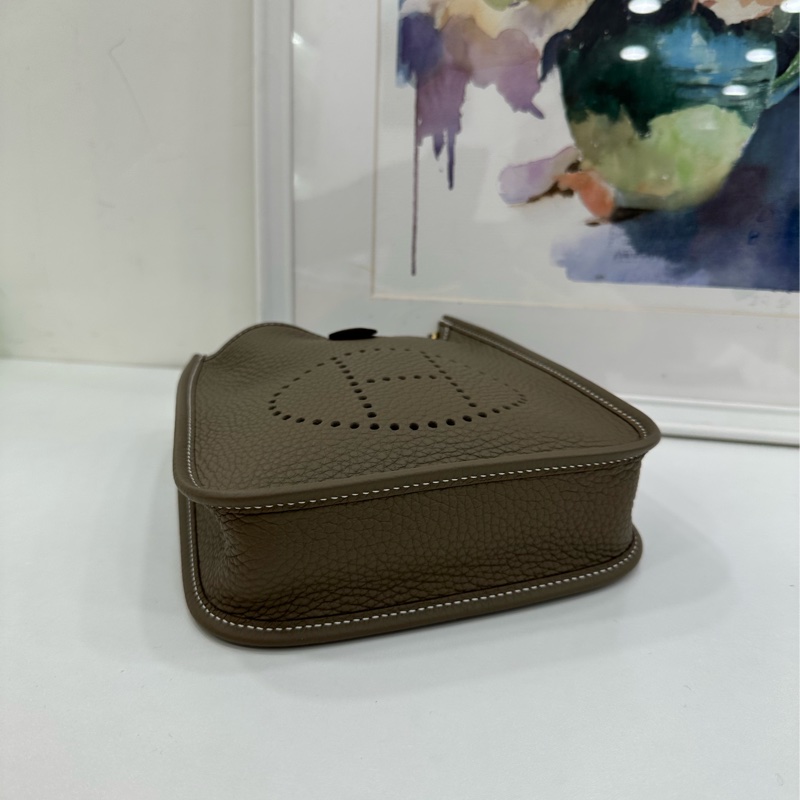 Hermes/愛馬仕mini伊芙琳 大象灰 K刻 全新有購證-5