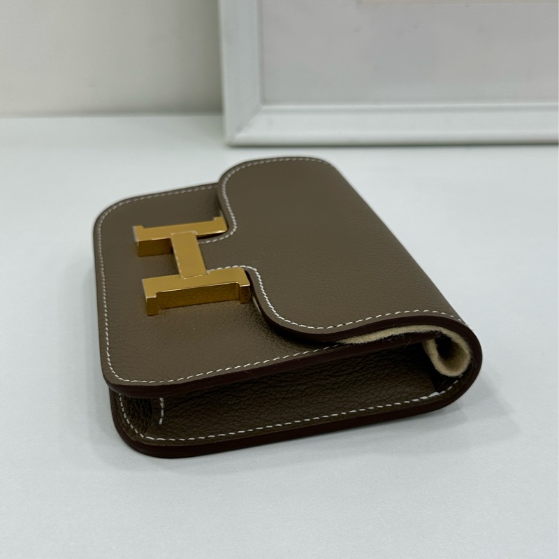 Hermes 愛馬仕 constance slim 康康slim 大象灰金扣 epsom皮 K刻 全新有購證-4