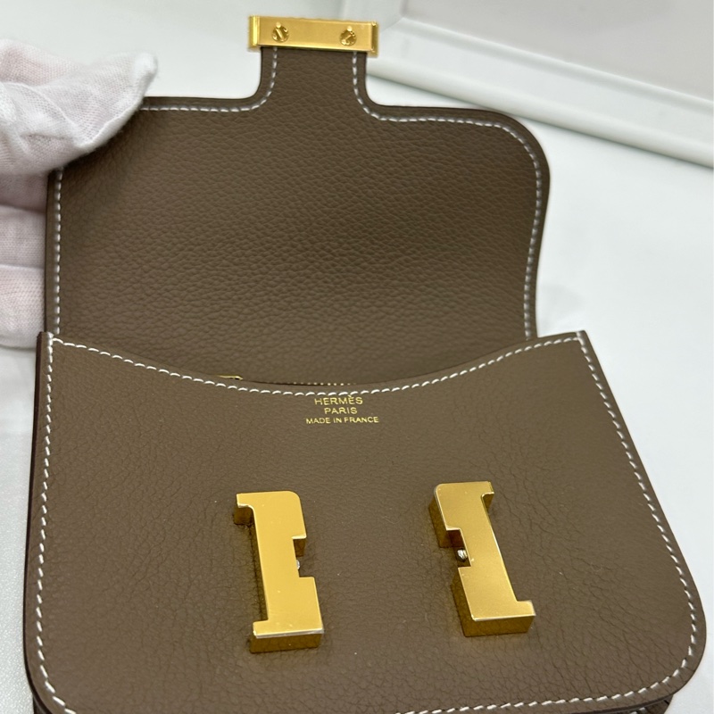Hermes 愛馬仕 constance slim 康康slim 大象灰金扣 epsom皮 K刻 全新有購證-6