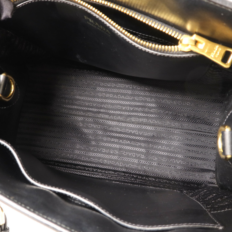 PRADA 牛皮皮革2 Way Shoulder金扣手挽肩背兩用袋-5