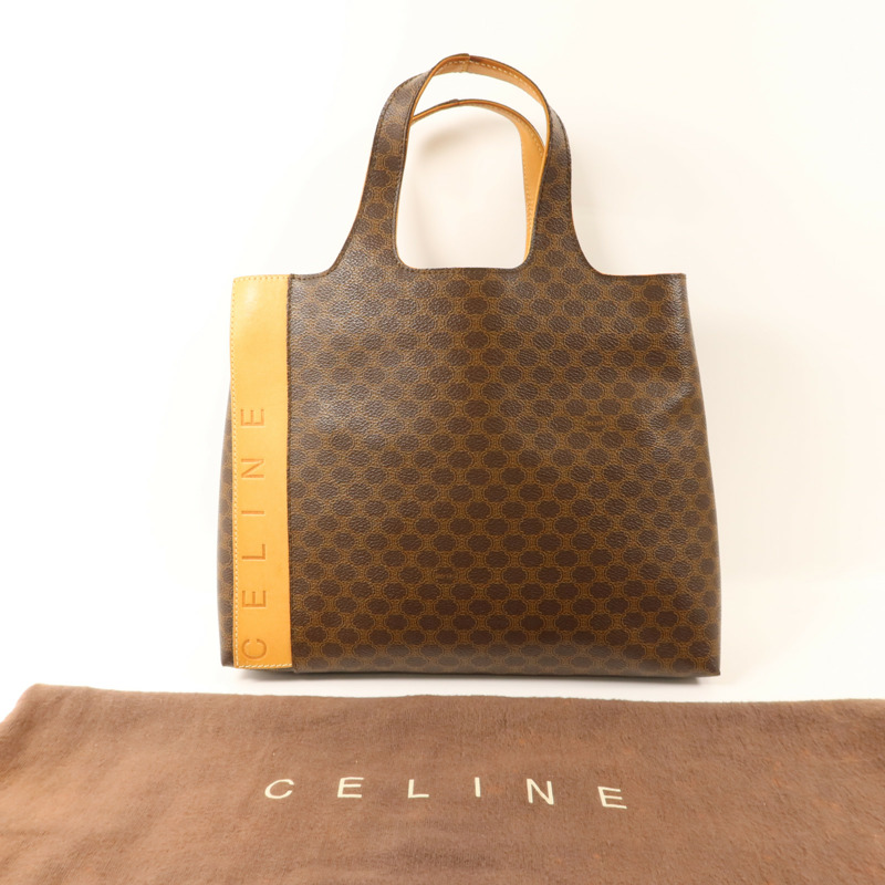 CELINE 塗層帆布Handbag金扣手挽袋-18