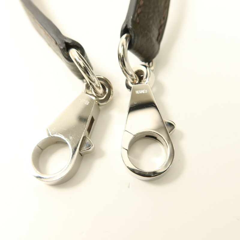 HERMES Chevre皮革Kelly 35銀扣手挽肩背兩用袋Vert Olive-12