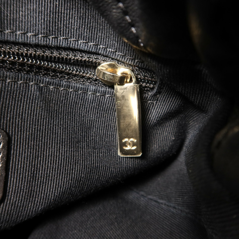 CHANEL 羊皮皮革/珍珠Pearl Bucket Bag金扣鏈帶肩背袋-7