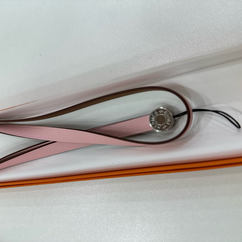 Hermes 愛馬仕 手機繩 掛繩 W刻 全新-4