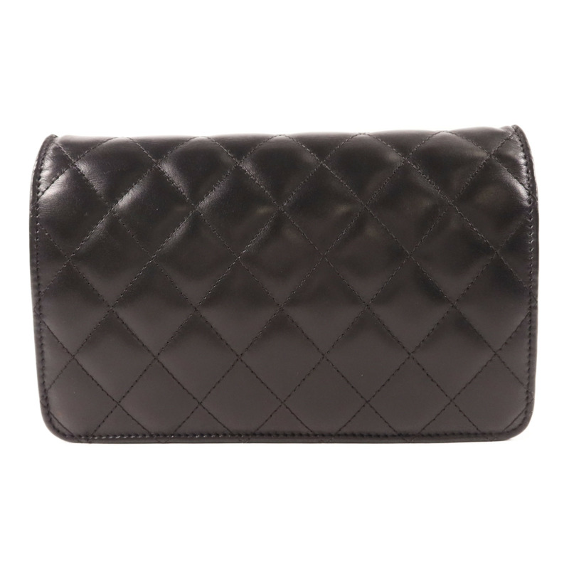 CHANEL 牛皮皮革Cambon Wallet On Chain銀扣鏈帶肩背袋-1