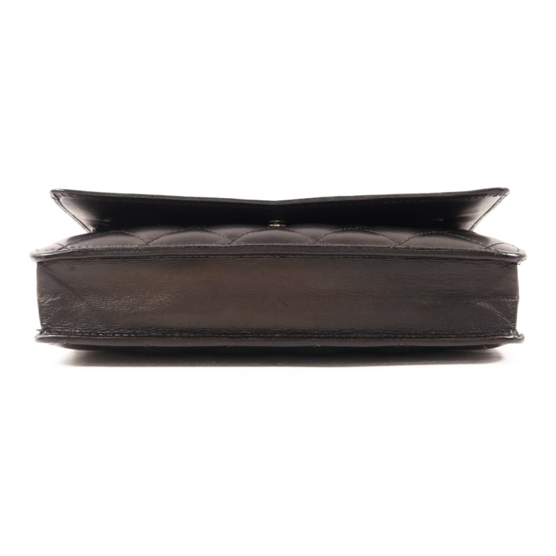 CHANEL 牛皮皮革Cambon Wallet On Chain銀扣鏈帶肩背袋-3