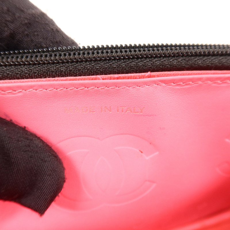 CHANEL 牛皮皮革Cambon Wallet On Chain銀扣鏈帶肩背袋-9