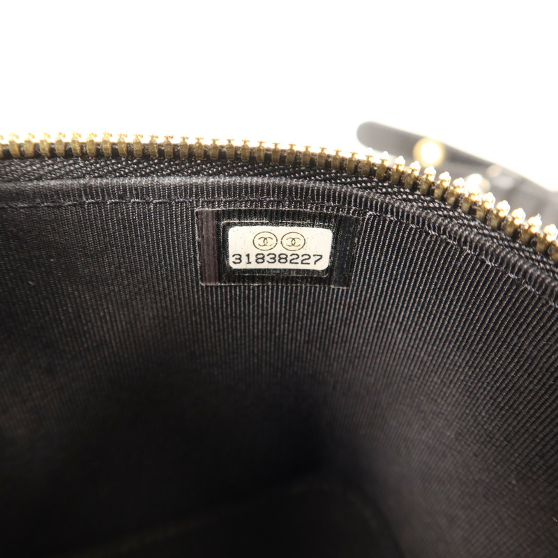 CHANEL 羊皮皮革Vanity Bag金扣鏈帶肩背袋-7