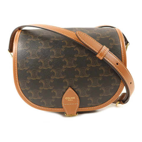 CELINE Trionphe帆布Folco金扣肩背袋