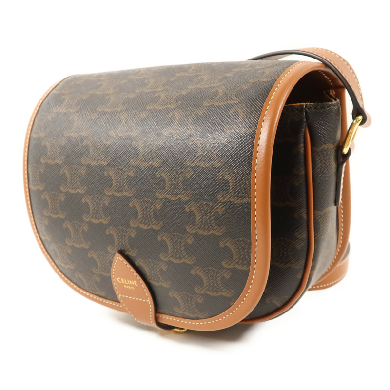 CELINE Trionphe帆布Folco金扣肩背袋-2