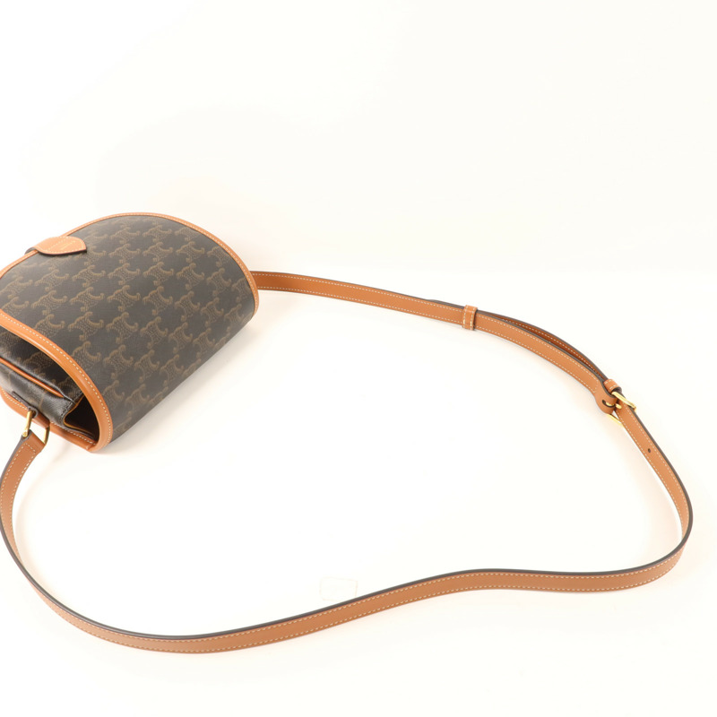 CELINE Trionphe帆布Folco金扣肩背袋-4