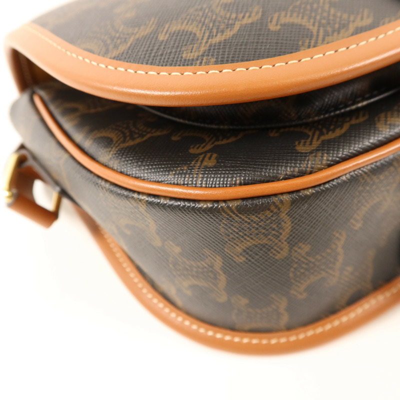 CELINE Trionphe帆布Folco金扣肩背袋-10