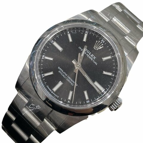 ROLEX 勞力士 OYSTER PERPETUAL 124200 34mm 自動機械腕錶 不鏽鋼 黑色文字盤